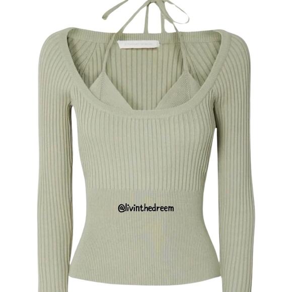 #T98 Jonathan Simkhai Marsh JAYLINE BRALETTE PULLOVER SZ L $395 - Picture 7 of 16
